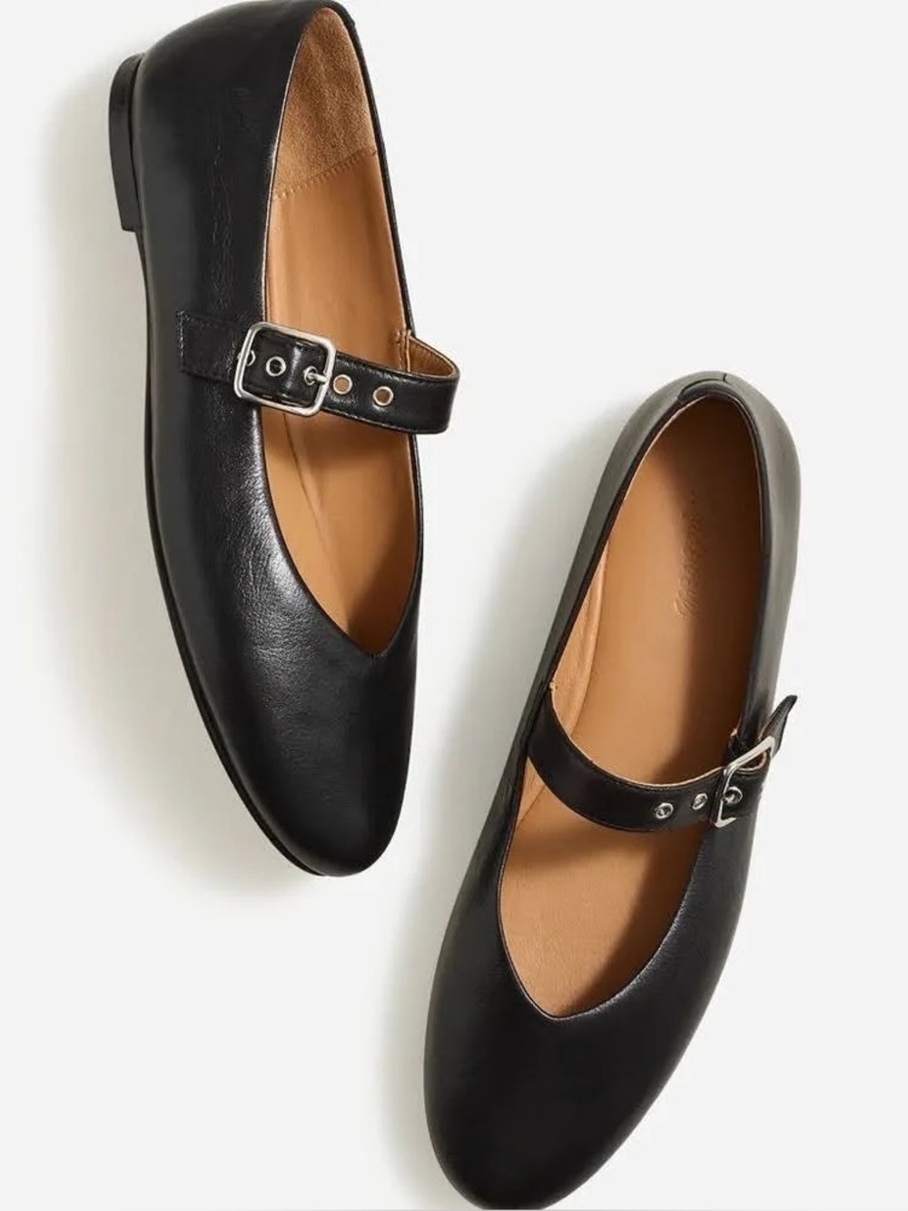 Madewell The Remy Mary Jane Flat Black - Picture 1 of 8